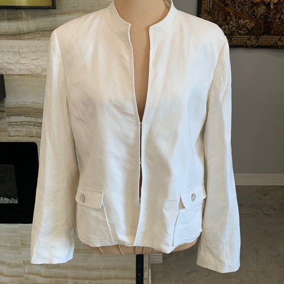 Talbots Off White Cardigan Jacket was the‎ Two Front Pockets. Size 12 (861) - Picture 1 of 8